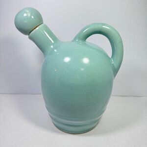 Mohawk Jug Green Stoneware Vintage Pottery NY R-4 Jug Sea Foam Green